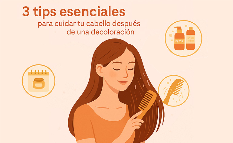 3 tips para cuidar tu cabello después de una decoloración